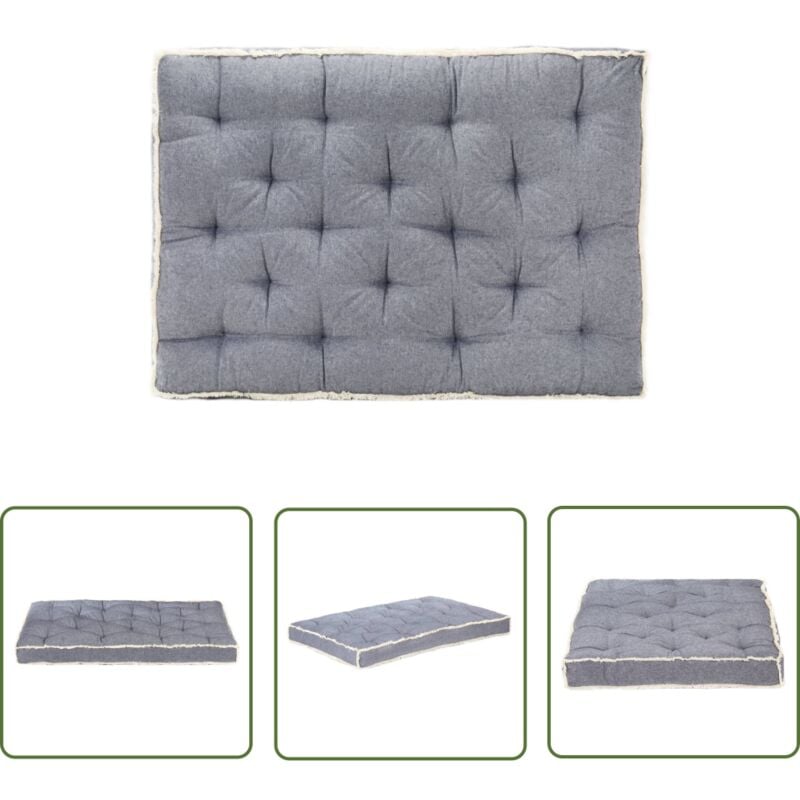 Abcrital - The Living Store Coussin de canapé palette Bleu 120x80x10 cm - Coussin De Canapé - Coussin Palette - Décoration Intérieure - Coussin