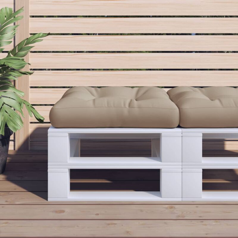 Furniture Limited - Coussin de palette taupe 58x58x10 cm tissu