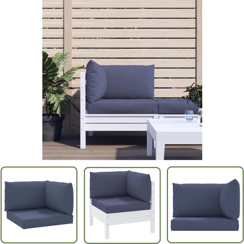 Coussins de palette lot de 3 bleu marine tissu oxford - Coussin De Chaise - Coussin Canapé - Coussin Extérieur - Coussin Décoratif - Coussin