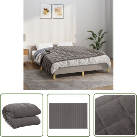The Living Store Couverture lestée Gris 120x180 cm 9 kg Tissu - Couverture Lestée - Couverture Poids - Literie - Sommeil Réparateur - Relaxation