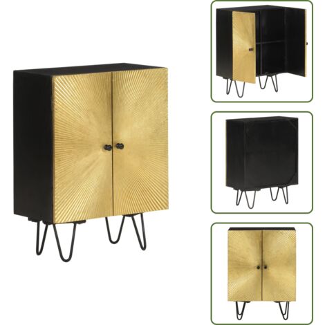 The Living Store Credenza 55x30x75 cm in Legno Massello di Mango - Credenza mango