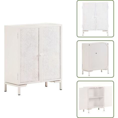 The Living Store Credenza 60x30x76 cm in Legno Massello di Mango - Arredamento rustico
