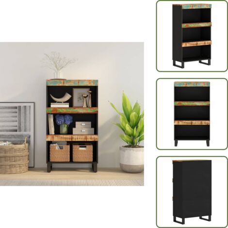 The Living Store Credenza 60x33x107 cm in Legno Massello di Recupero - Credenza industriale
