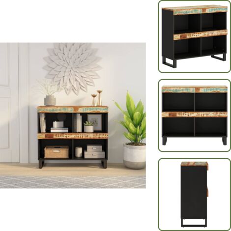 The Living Store Credenza 85x33x75 cm in Legno Massello di Recupero - Credenza industriale