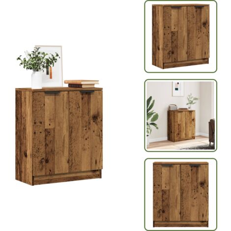 The Living Store Credenza Legno Antico 60x30x70 cm in Truciolato - Credenza antica