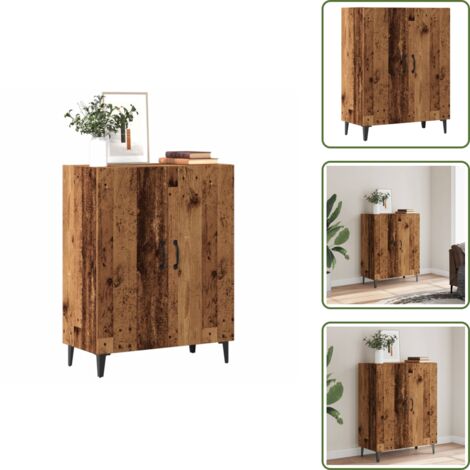 The Living Store Credenza Legno Antico 70x34x90 cm in Truciolato - Credenza antica
