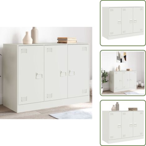 The Living Store Credenza Rosa 99x39x73 cm in Acciaio - Credenza rosa