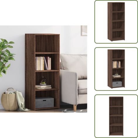 The Living Store Credenza Rovere Marrone 45x41x124cm in Legno Multistrato - Credenza marrone