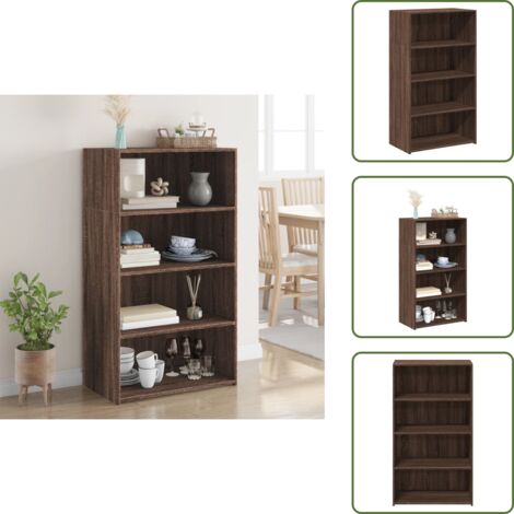 The Living Store Credenza Rovere Marrone 70x41x124 cm in Legno Multistrato - Credenza marrone