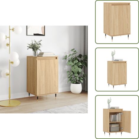 The Living Store Credenza Rovere Sonoma 40x35x70 cm in Legno Multistrato - Credenza in legno multistrato