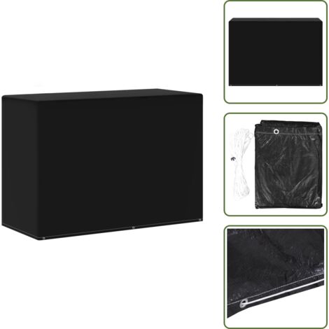 The Living Store Cubierta muebles de jardín barbacoa gas 6 ojales 180x80x125 cm - Funda para barbacoa