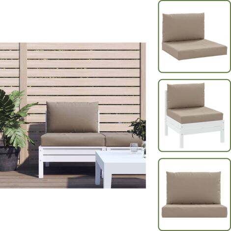 The Living Store Cuscini per Pallet 2 pz Tortora in Tessuto Oxford - Cuscini per giardino