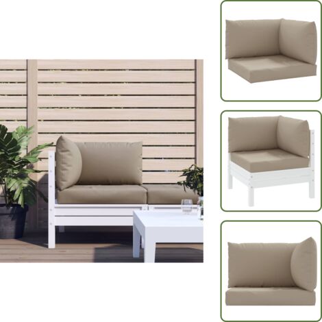 The Living Store Cuscini per Pallet 3 pz Tortora in Tessuto Oxford - Cuscini per giardino