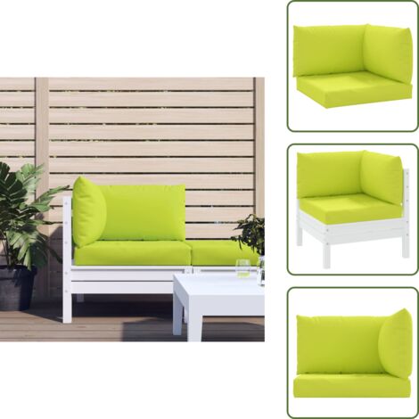 The Living Store Cuscini per Pallet 3 pz Verde Intenso in Tessuto Oxford - Cuscini per giardino