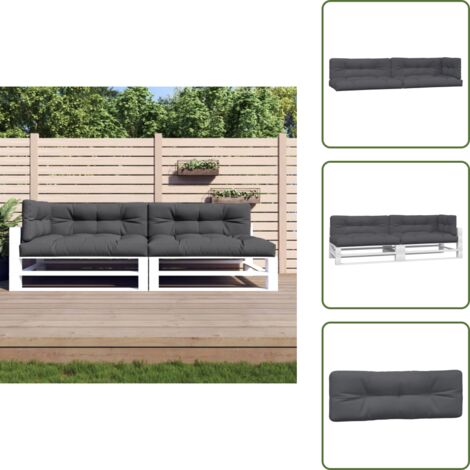 The Living Store Cuscini per Pallet 5 pz Antracite in Tessuto - Cuscini per giardino