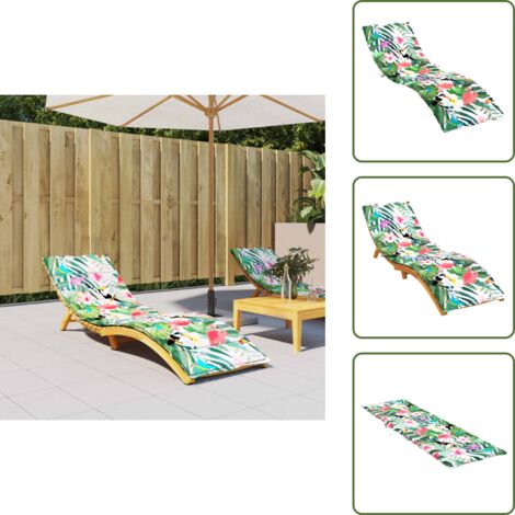 The Living Store Cuscino per Lettino Multicolore in Tessuto Oxford - Cuscino da patio