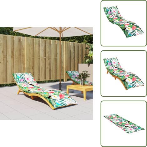 The Living Store Cuscino per Lettino Multicolore in Tessuto Oxford - Cuscino da patio