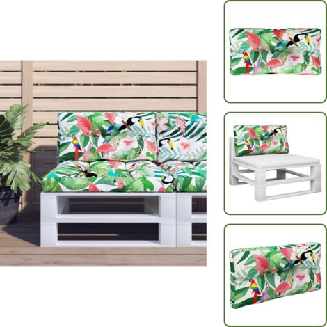 The Living Store Cuscino per Pallet Multicolore 80x40x12 cm in Tessuto - Cuscino da giardino