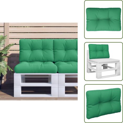The Living Store Cuscino per Pallet Verde 60x40x12 cm in Tessuto - Cuscino da giardino