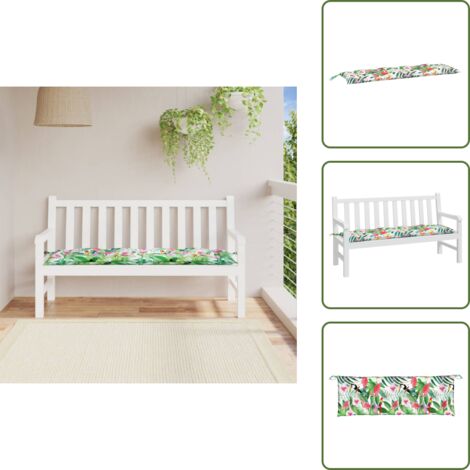 The Living Store Cuscino per Panca Multicolore 150x50x7 cm Tessuto Oxford - Cuscino per panca