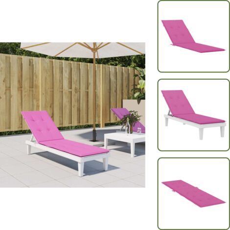 The Living Store Cuscino per Sedia a Sdraio Rosa in Tessuto Oxford - Cuscino per sedile
