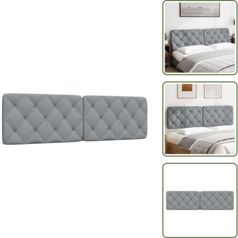 The Living Store Cuscino Testiera Grigio Chiaro 180 cm in Tessuto - Cuscino per testiera