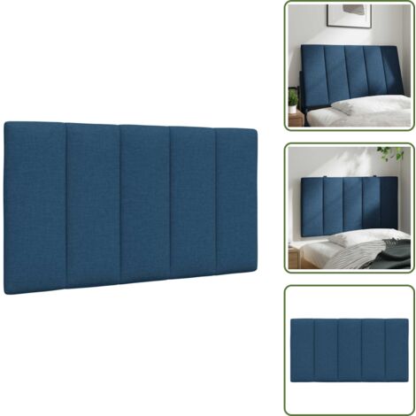 The Living Store Cuscino Testiera Hanko Blu 80 cm in Tessuto - Cuscino per testiera