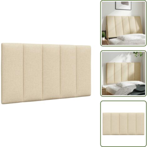 The Living Store Cuscino Testiera Hanko Crema 80 cm in Tessuto - Cuscino per testiera