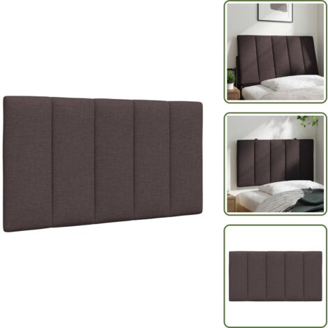The Living Store Cuscino Testiera Hanko Marrone Scuro 80 cm in Tessuto - Cuscino per testiera