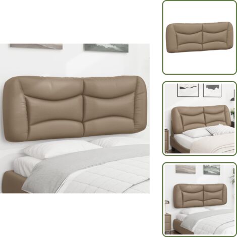 The Living Store Cuscino Testiera Hvar Cappuccino 120 cm in Similpelle - Cuscino per testa