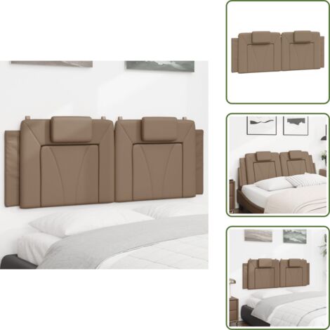The Living Store Cuscino Testiera Viana Cappuccino 120 cm in Similpelle - Cuscino per testa