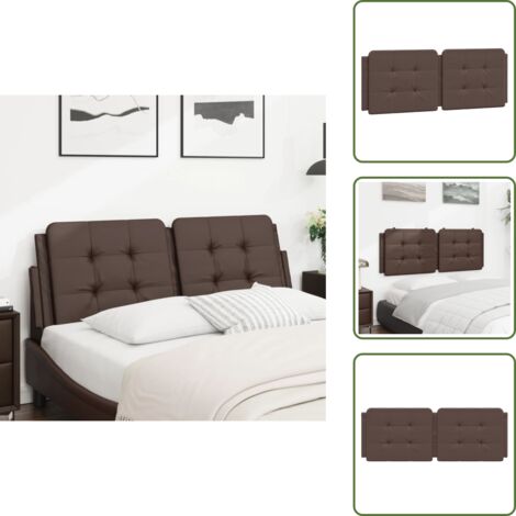 The Living Store Cuscino Testiera Zadar Marrone 120 cm in Similpelle - Cuscino per testa