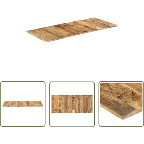 The Living Store Dessus de table bois de manguier solide 15-16 mm 140x60 cm - Dessus De Table - Plateau De Table - Table Basse - Bois Massif - Manguier
