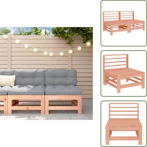 The Living Store Divani Centrali da Giardino 2 pz in Legno Massello di Douglas - Divani in legno