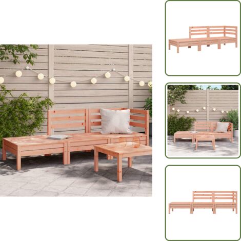 The Living Store Divano da Giardino 3 Posti in Legno Massello di Douglas - Divano da giardino 3 posti