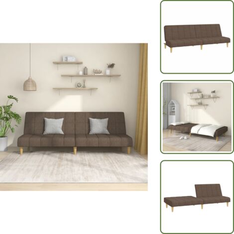 The Living Store Divano Letto a 2 Posti Tortora in Tessuto - Divano letto 2 posti