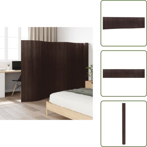 The Living Store Divisorio Ambienti Marrone Scuro Larghezza 800 cm Altezza 165 cm in Bambù - Divisore per ambienti