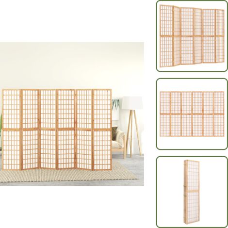 The Living Store Divisorio Pieghevole 6 Pannelli Stile Giapponese 240x170 cm - Divisore per interni