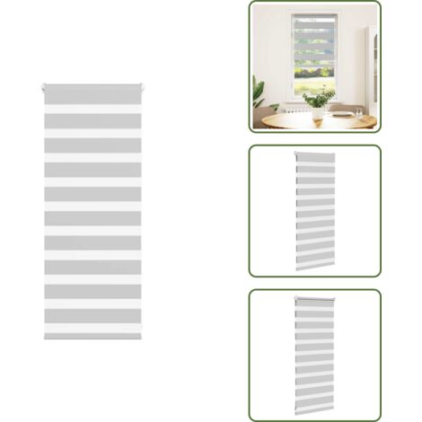 The Living Store Doppelrollo Hellgrau 60x100 cm Stoffbreite 55,9 cm Polyester - Jalousie