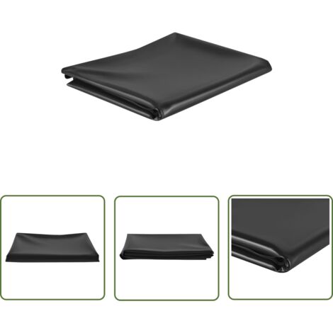 The Living Store Doublure d'étang Noir 2x1 m PVC 0,5 mm - Doublure D'étang - Liner D'étang - Bâche D'étang - Revêtement D'étang - PVC