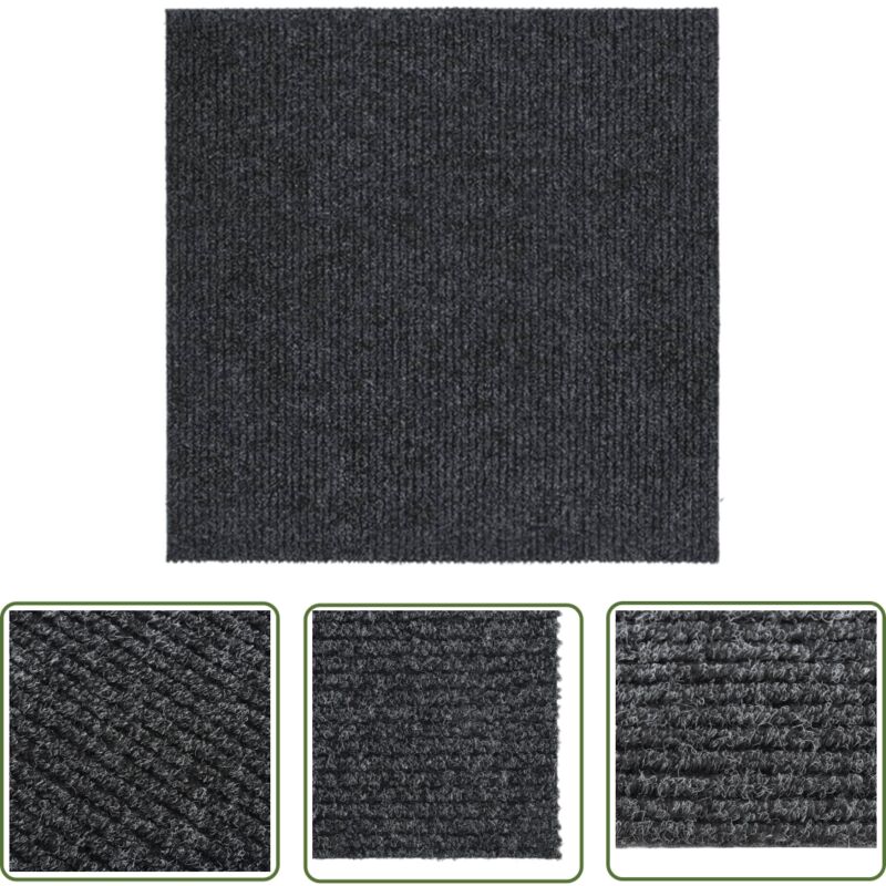 Tapis 100x100 cm Anthracite - Tapis Entrée - Tapis Intérieur - Tapis Design - Tapis Moderne - Tapis Anthracite - The Living Store
