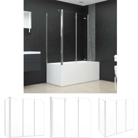 The Living Store Duschabtrennung 120x69x130 cm Hartglas Transparent -  Duschkabinen & -türen