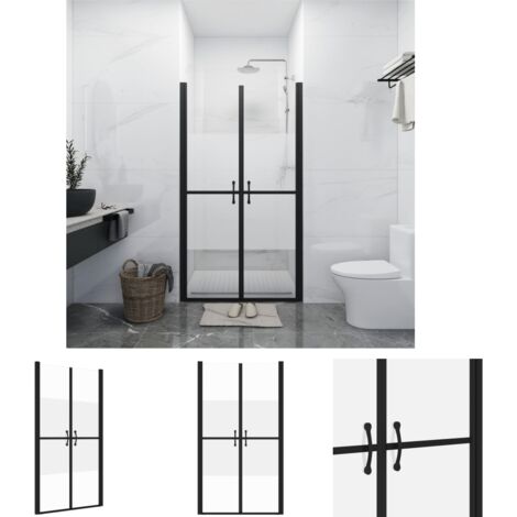 The Living Store Duschtür Halb Matt ESG (78-81)x190 cm -  Duschkabinen & -türen