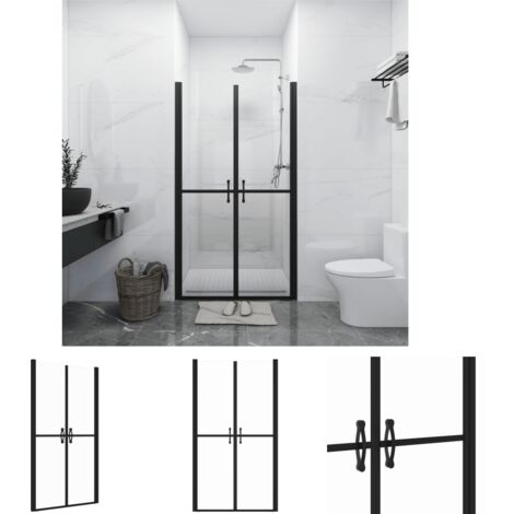 The Living Store Duschtür Klar ESG (88-91)x190 cm -  Duschkabinen & -türen