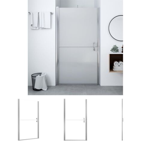 The Living Store Duschtür Mattes Hartglas 81x195 cm - Duschkabinen & -türen