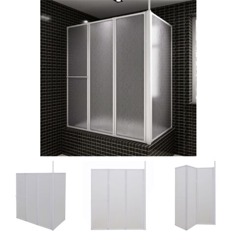 The Living Store Duschwand L-Form 70x120x137 cm 4-teilig Faltbar - Duschkabinen & -türen