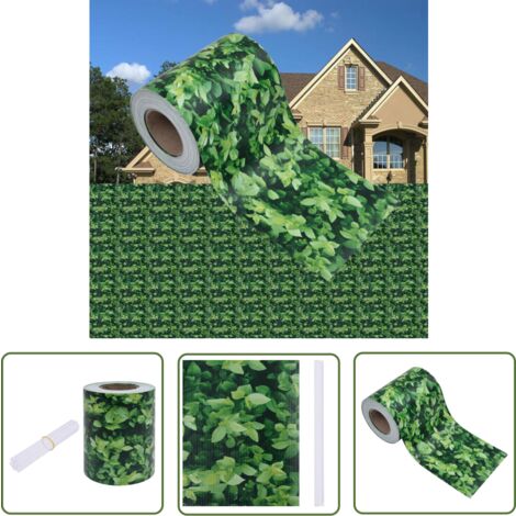 The Living Store Écran d'intimité de jardin PVC 35x0,19 m Vert - Écran D'intimité Jardin - Clôture Pvc - Barrière De Confidentialité - Rouleau De Clôture - Brise-vue Extérieur