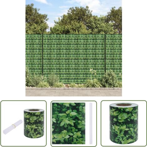 The Living Store Écran d'intimité de jardin PVC 70x0,19 m Vert - Écran D'intimité Jardin - Clôture Pvc - Barrière De Confidentialité - Rouleau De Clôture - Brise Vent