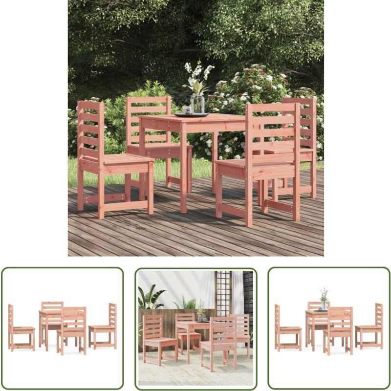 The Living Store - Ensemble à manger de jardin 5 pcs bois massif Douglas - Meubles De Jardin - Salon De Jardin - Table De Jardin - Chaises De Jardin