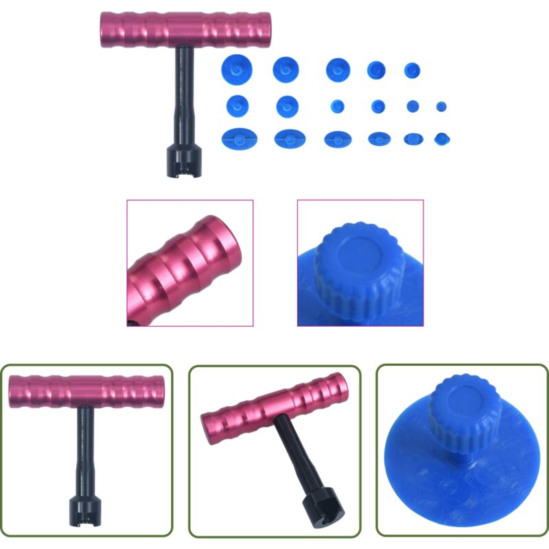 The Living Store - Ensemble de débosselage sans peinture 19 pcs - Outil De Réparation De Bosse - Kit De Débosselage - Réparateur De Carrosserie